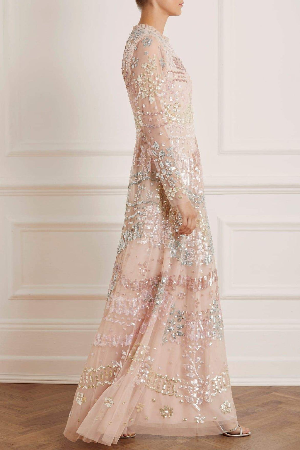 Angeline Sequin Gown – Pink | Needle ...